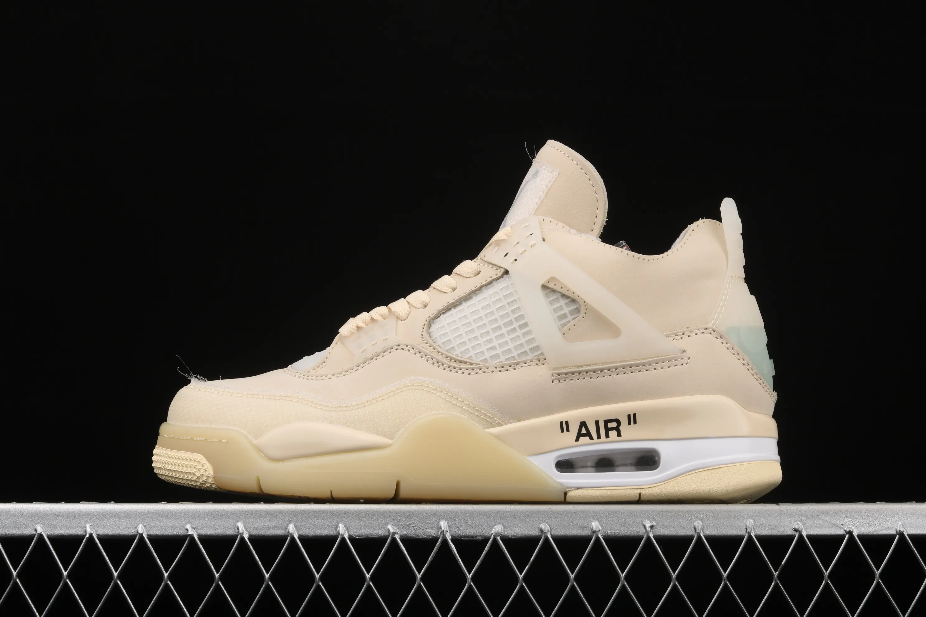 All categories Air Jordan Jordan series basketball shoes Air Jordan 4 OF x Air Jordan 4 Retro "Cream/Sail" AJ4 Jordan 4 mid-top retro casual sports culture basketball shoes CV9388-100